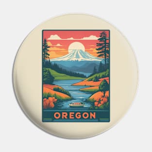 Oregon Vintage Design Pin