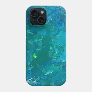 Blue Green Water, Acrylic Organic Textures - WelshDesignsTP001 Phone Case