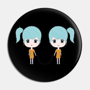 Gemini Girls Pin