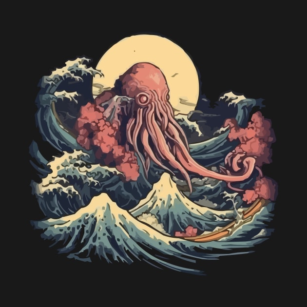 Hokusai Cthulhu by Pixy Official