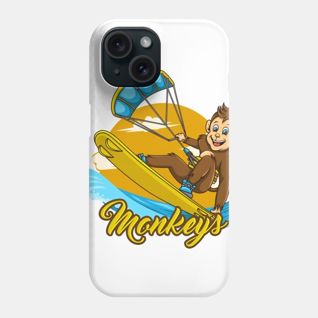 Surfing Monkey Phone Case by JagatKreasi