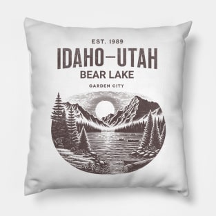 Bear Lake Idaho–Utah vintage Pillow