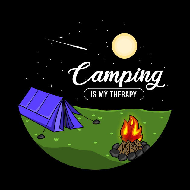 Camping is my therapie Gift by Lomitasu