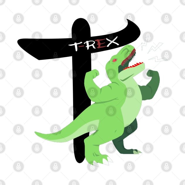 green T-Rex by Dolaa