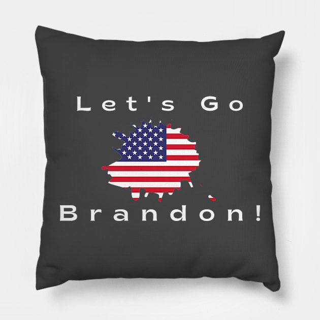 Let's Go Brandon Pillow by Space-T