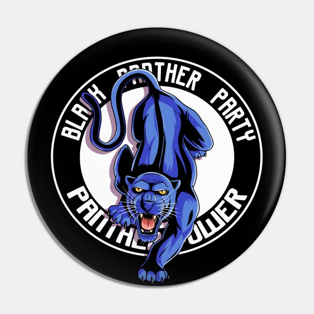 Black Panther Party Logo Pin by Noseking