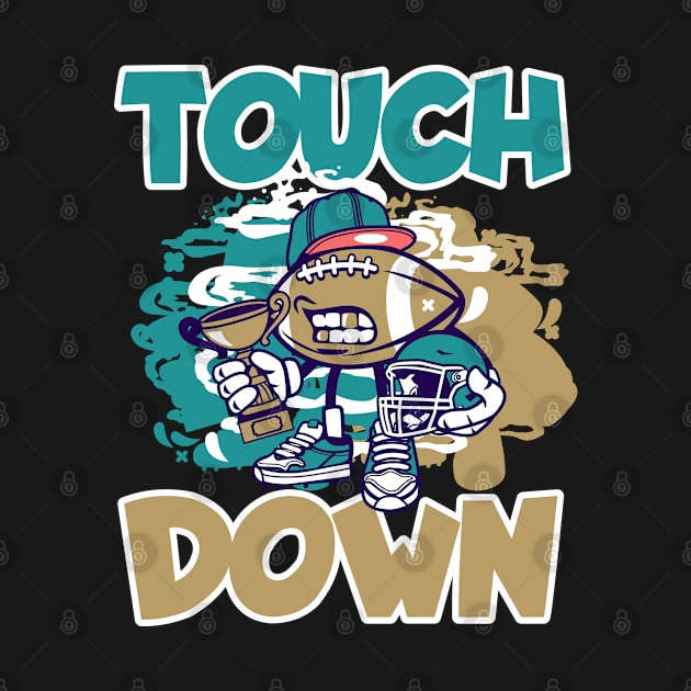 Touch Down American Football Footballer by ShirtyLife