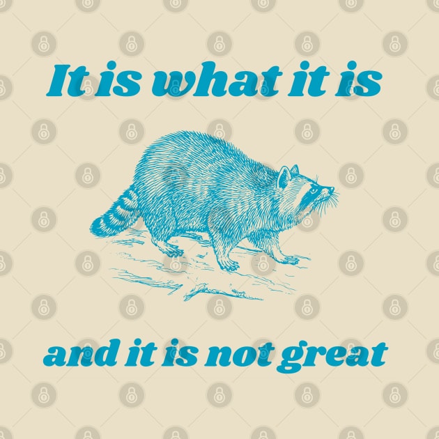 It Is What It Is And It Is Not Great Funny Raccoon by KC Crafts & Creations