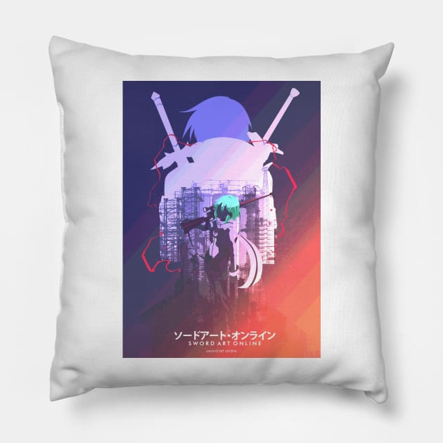 Kirito x Sinon Pillow by ijunk