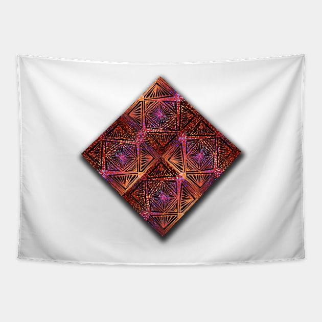 Sparkle Squares Pink Tapestry by JoonMoon