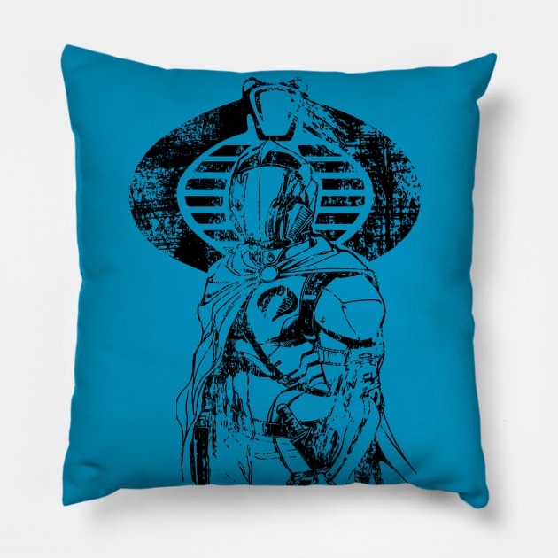 Vintage Cobra Commander Pillow by Uniq_Designs