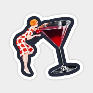 Red Drink - Vintage Poster Magnet