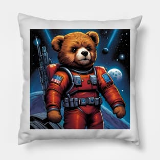 Teddy as a new recruit in the space Force Pillow