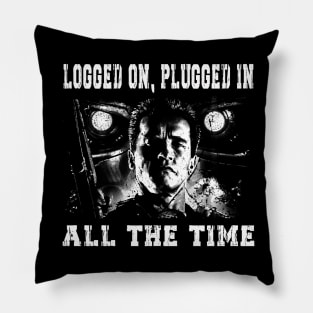 Graphic Vintage Cyberdyne Systems Art Character Pillow