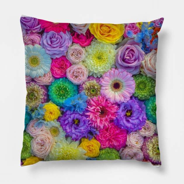 Colorful flowers Pillow by Itsyamini