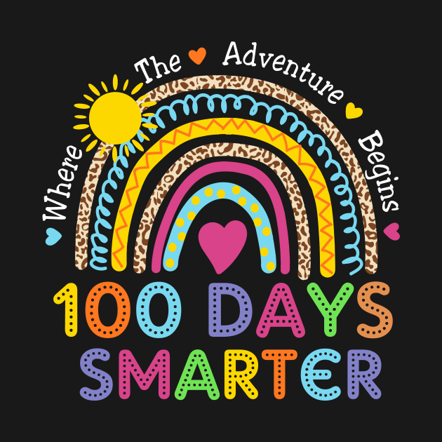 Cute rainbow 100 days smarter kids teacher by panji derel