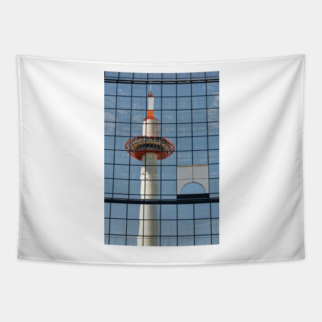  Kyoto Tower Tapestry by Offiinhoki