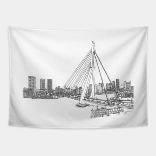 Erasmus Bridge in Rotterdam Tapestry