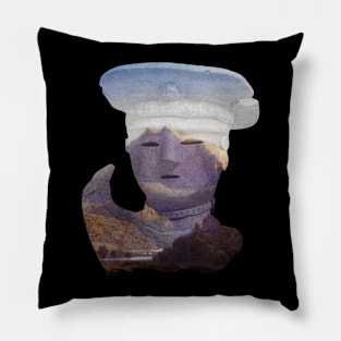 Facing a mountain Pillow