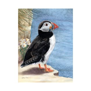 Puffin on cliff edge T-Shirt