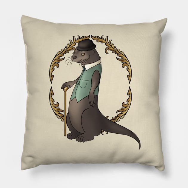 Driven to Otter Distraction Pillow by CatAstropheBoxes