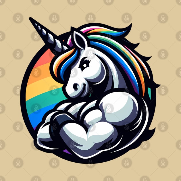 Alpha Male Unicorn LGBTQ Pride Rainbow by Blue Bull Bazaar