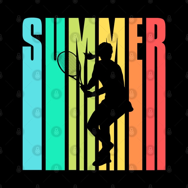 US Open Summer Tennis Silhouette by TopTennisMerch