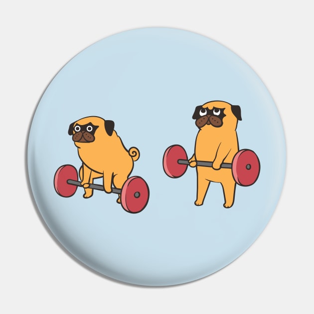 Pug Deadlift Pin by huebucket