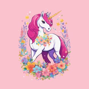 Magical Unicorn Design T-Shirt