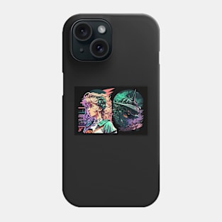 Futuristic Tech Cyberpunk Anime Girl Robot Phone Case