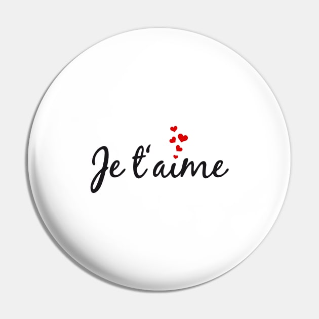 Je t'aime, I love you, French word art with red hearts Pin by beakraus