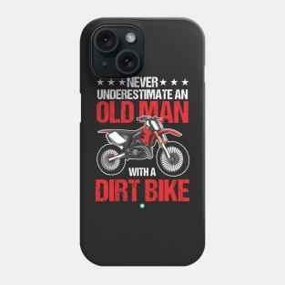Motocross Cool Old Man Dirt Bike Gift Idea Phone Case