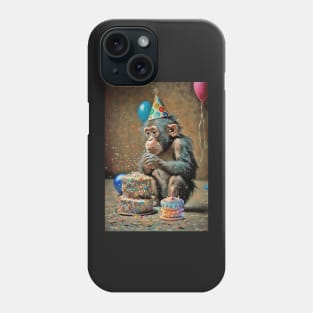 Chimpanzee Birthday Card Phone Case