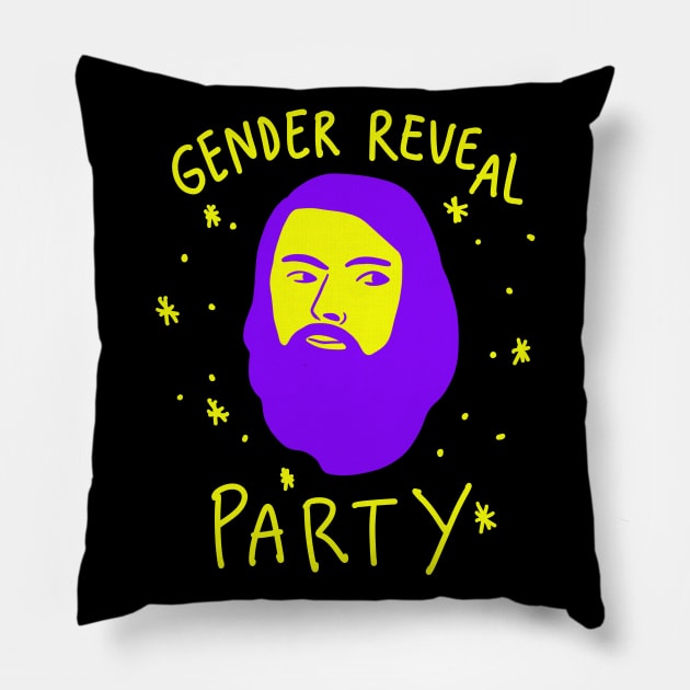 Gender Reveal Party Artsy Drawing Pillow by isstgeschichte