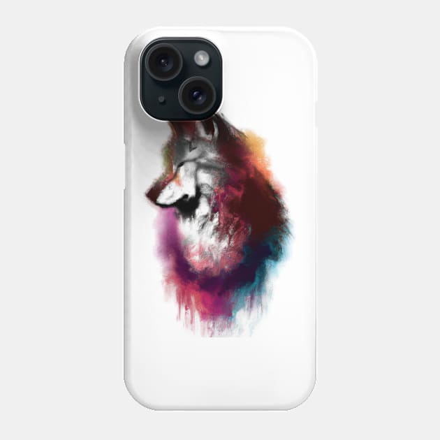 Cute Wolf Drawing Phone Case by Play Zoo