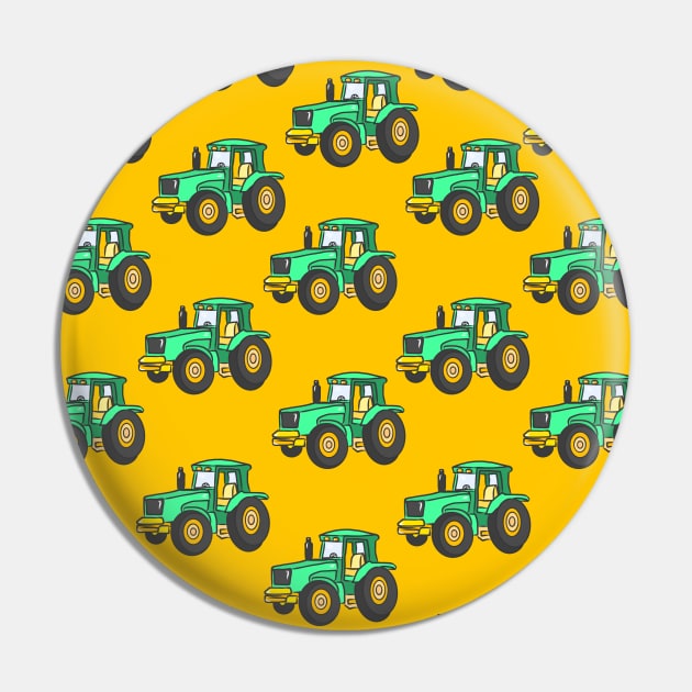 Cool Tractors for Farmer and Farmers in Yellow Pin by KK-Royal