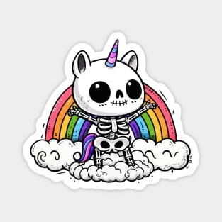 Cute Unicorn Skeleton Magnet