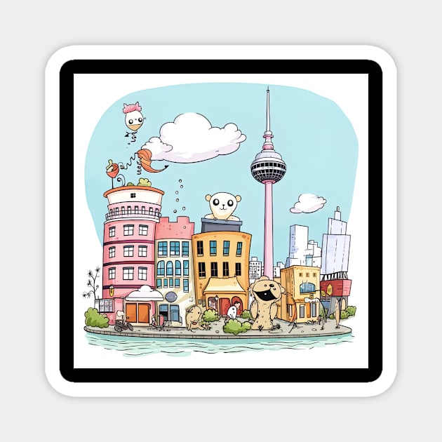 Düsseldorf Magnet by ComicsFactory