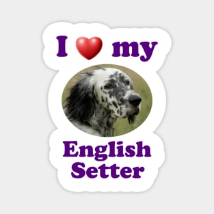 I Love My English Setter Magnet
