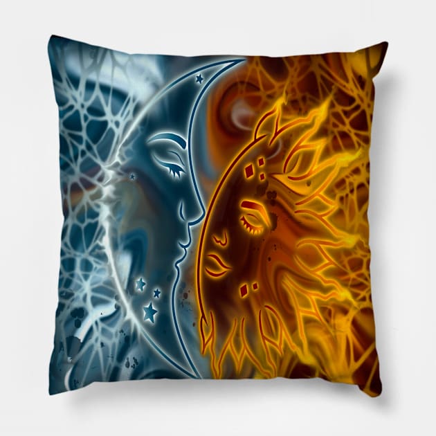 Night & Day Pillow by MayGreenAbgrall