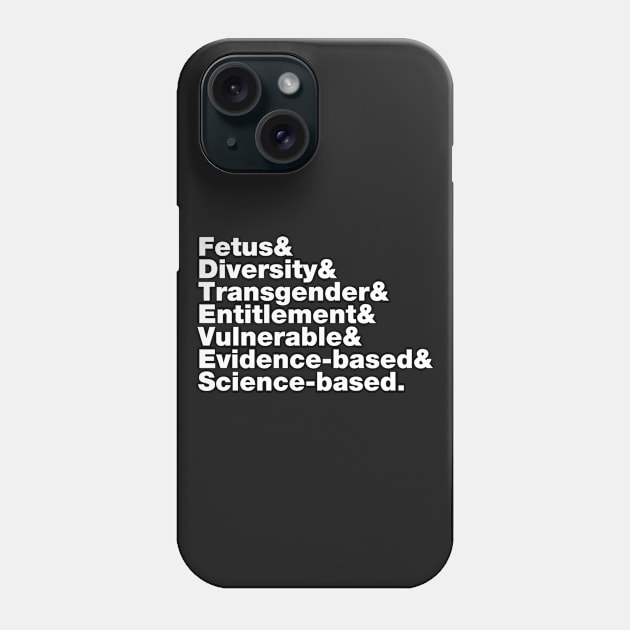 CDC Banned Words Helvetica Phone Case by fishbiscuit