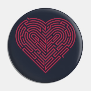 Maze Heart Valentine Pin