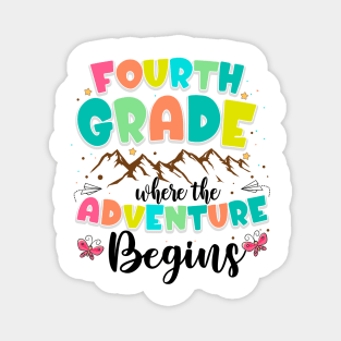 4th Grade Where The Adventure Begins Back To School Teacher Magnet