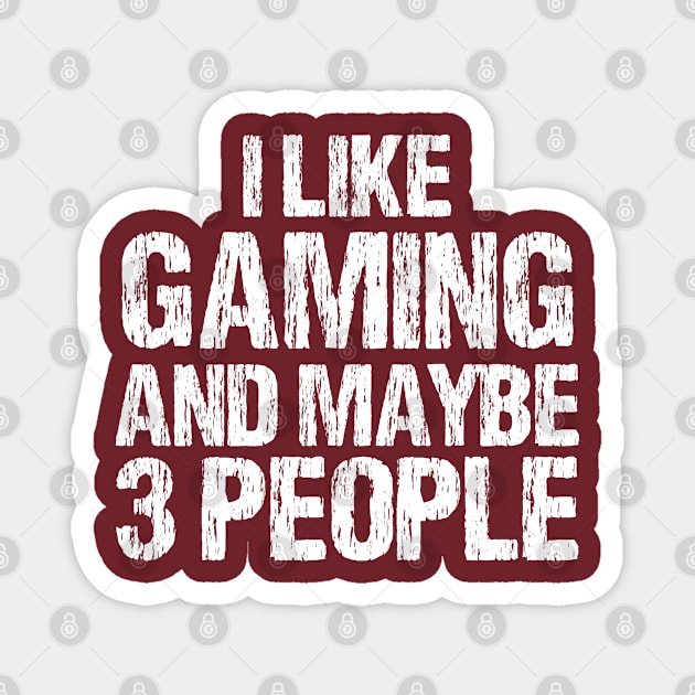 I LIKE GAMING AND MAYBE 3 PEOPLE Magnet by bisho2412