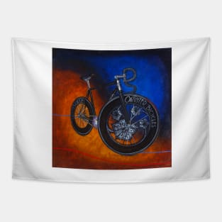 Winter Track bicycle Tapestry