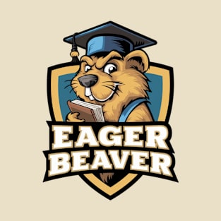 Eager Beaver With Graduate Cap T-Shirt