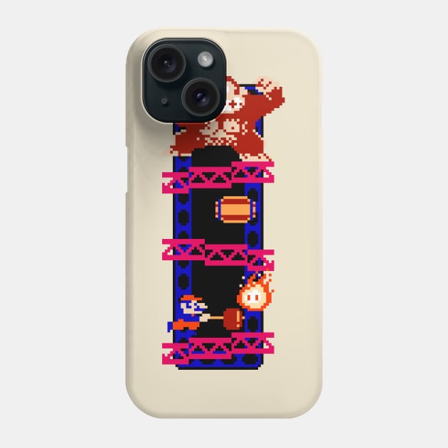 Monkey Kong Retro Pixel Tee Phone Case by SuperFX