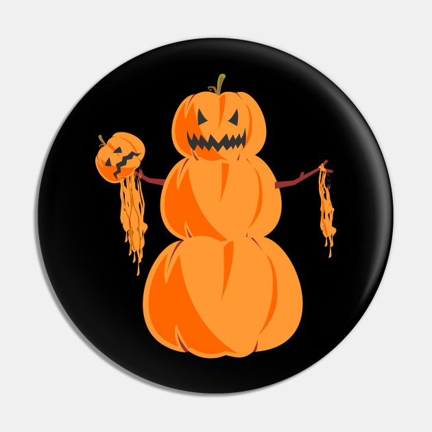 Halloween Trick Or Treat Scary Pumpkin Man Halloween Pin Teepublic