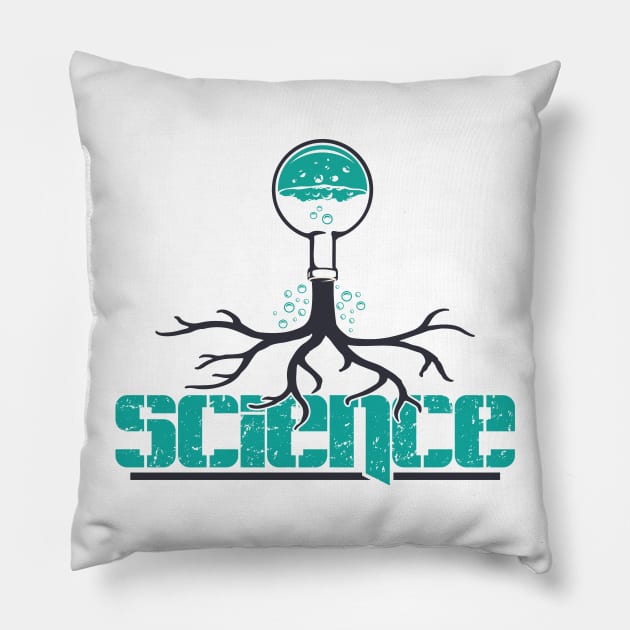 Science Lovers With Beaker Pillow by ckandrus