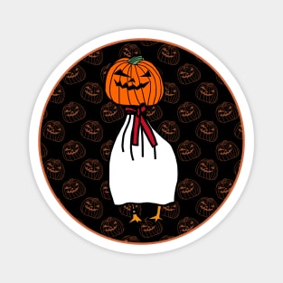 Halloween Horror Goose Gamer Dark Round Magnet